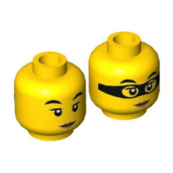 LEGO 6288016 WOMAN'S HEAD WITH BLINDFOLD (2 SIDED) - YELLOW