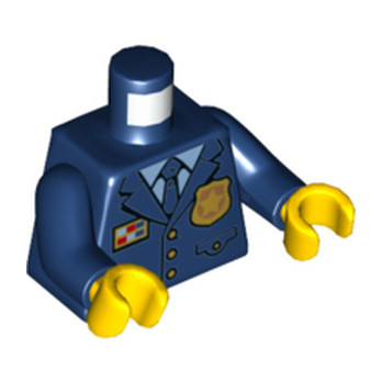 LEGO 6293876 PRINTED TORSO CHIEF OF POLICE - EARTH BLUE