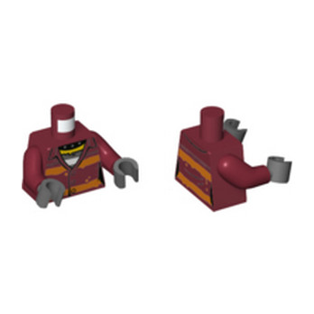 LEGO 6390146 PRINTED TORSO - NEW DARK RED