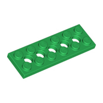 LEGO 6382502 PLATE 2X6 - DARK GREEN
