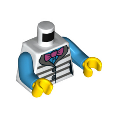 LEGO 6388463 TORSE IMPRIME - BLANC / DARK AZUR