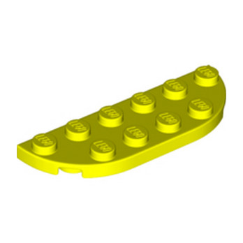 LEGO 6388034 1/2 CIRCLE PLATE 2X6 - VIBRANT YELLOW