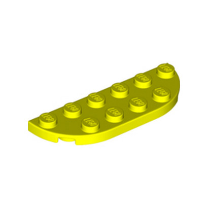 LEGO 6388034 PLATE 1/2 ROND 2X6 - VIBRANT YELLOW