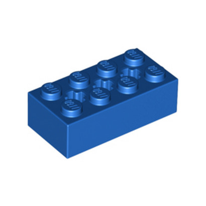 LEGO 6244916 BRICK 2X4 W/ CROSS HOLE - BLUE