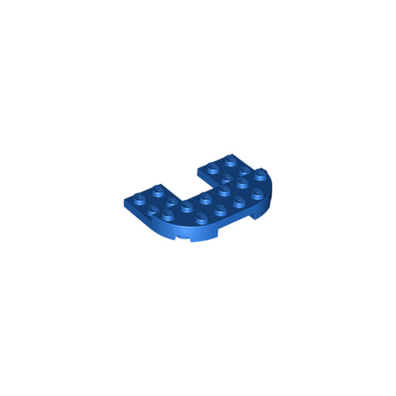 LEGO 6386992 PLATE 6X4X2/3, 1/2 CIRCLE, CUT OUT - BLEU