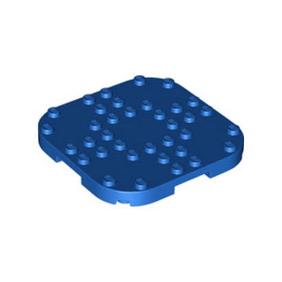 LEGO 6301640 PLATE, 8X8X2/3 CIRCLE W/ REDUCED KNOBS - BLEU