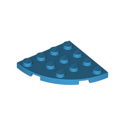 LEGO 6227474 PLATE 4X4, 1/4 CIRCLE - DARK AZUR
