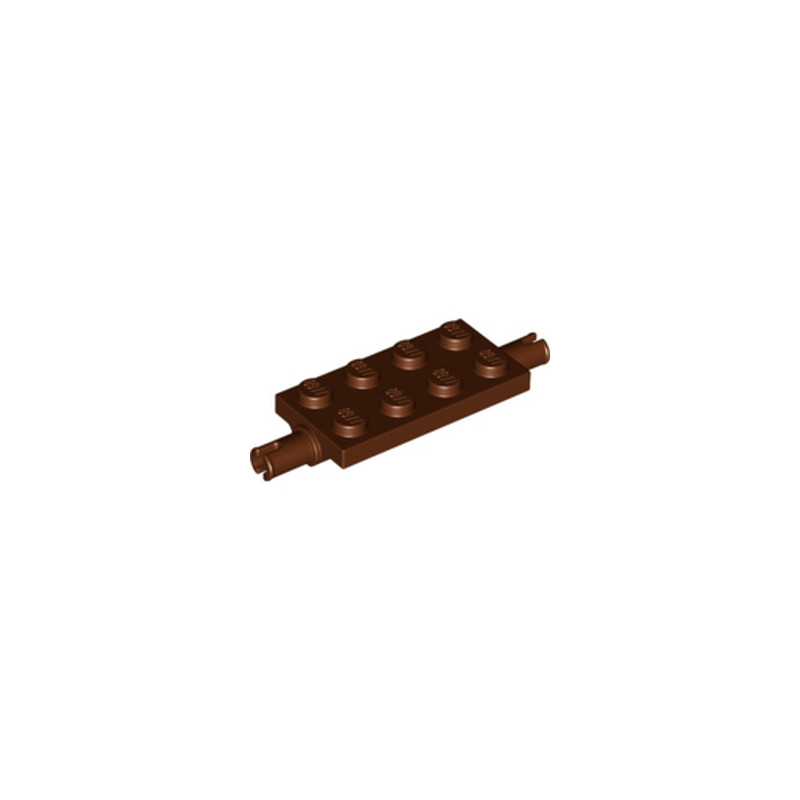 LEGO 6351292 SUPPORT ROUE 2X4 - REDDISH BROWN