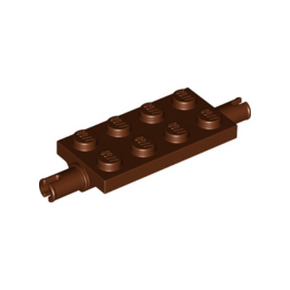 LEGO 6351292 SUPPORT ROUE 2X4 - REDDISH BROWN