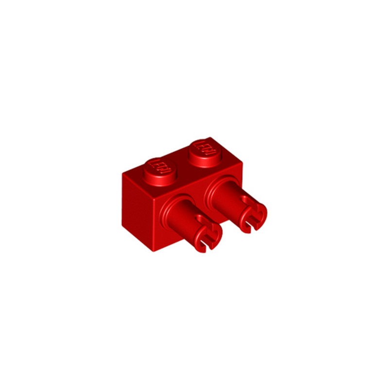 LEGO 6313831 BRIQUE 1X2 W. DOUBLE SNAP - ROUGE