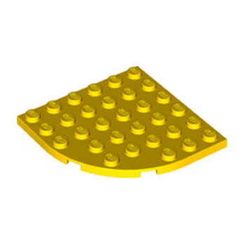 LEGO 6376454 PLATE 6X6 W/ BOW - YELLOW