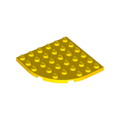 LEGO 6376454 PLATE 6X6 W/ BOW - JAUNE