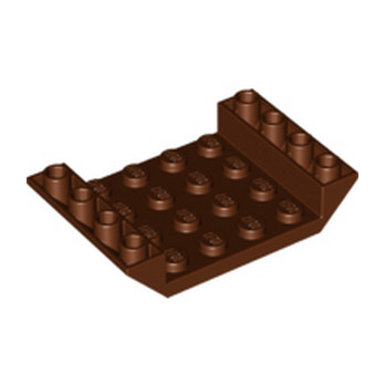 LEGO 6170326 INV. ROOF TILE 4X6, 3XØ4.9 - REDDISH BROWN