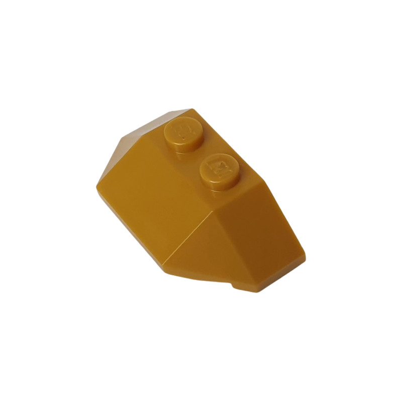 LEGO 6357783 ROOF TILE 4X2 W. ANGL./SL.BOT. - WARM GOLD