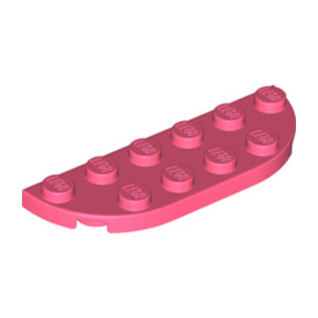 LEGO 6386989 PLATE 1/2 ROND 2X6 - CORAL