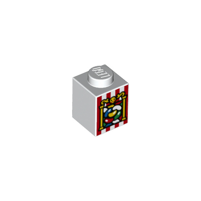 LEGO 6381953 BRIQUE 1X1 IMPRIMEE - BLANC