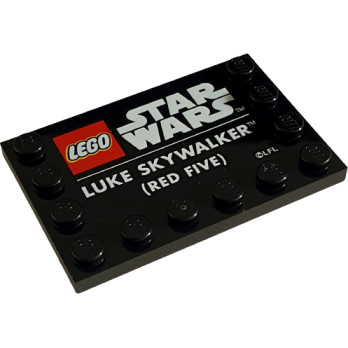 LEGO 6387681 PRINTED PLATE 4X6 - STAR WARS™ - LUKE SKYWALKER™ (RED FIVE)