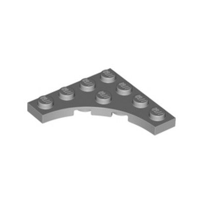 LEGO 6353802 PLATE 4X4 ROND INV - MEDIUM STONE GREY