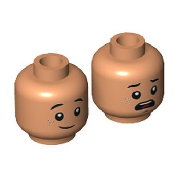 LEGO 6387166 MAN HEAD (2FACES) - NOUGAT