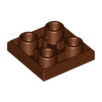 LEGO 6374056 FLAT TILe 2x2 INV - REDDISH BROWN