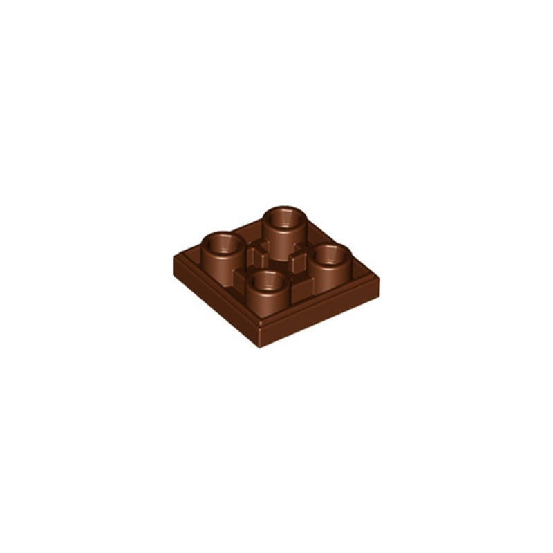 LEGO 6374056 PLATE LISSE 2x2 INV - REDDISH BROWN