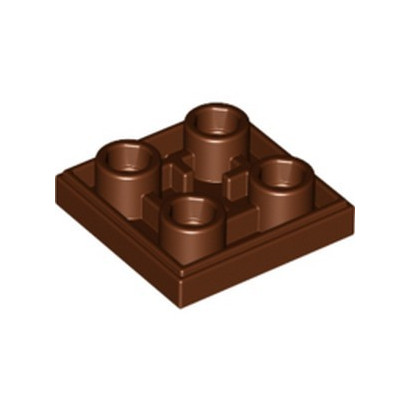 LEGO 6374056 PLATE LISSE 2x2 INV - REDDISH BROWN