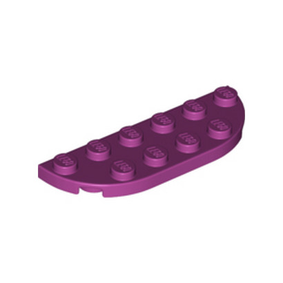 LEGO 6133853 PLATE 1/2 ROND 2X6 - MAGENTA