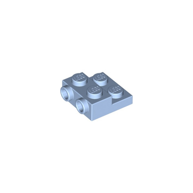 LEGO 6372342 PLATE 2X2X2/3 W. 2. HOR. KNOB - LIGHT ROYAL BLUE