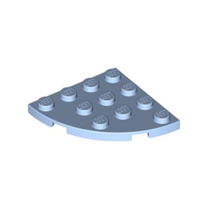 LEGO 6383102 PLATE 4X4, 1/4 CERCLE - LIGHT ROYAL BLUE