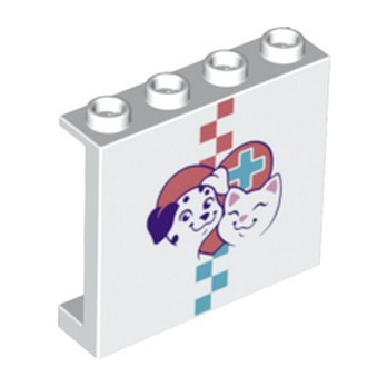 LEGO 6329910 WALL ELEMENT 1X4X3 PRINTED FRIENDS - WHITE