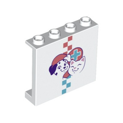 LEGO 6329910 WALL ELEMENT 1X4X3 PRINTED FRIENDS - WHITE