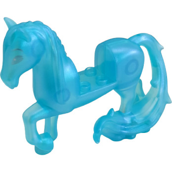 LEGO 6380369 HORSE - TRANSPARENT OPAL BLUE