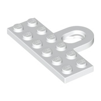 LEGO 6378415 PLATE 2X6 + RING - BLANC