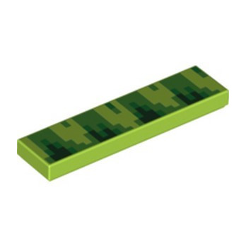 LEGO 6372160 PLATE LISSE 1X4 IMPRIMEE - BRIGHT YELLOWISH GREEN