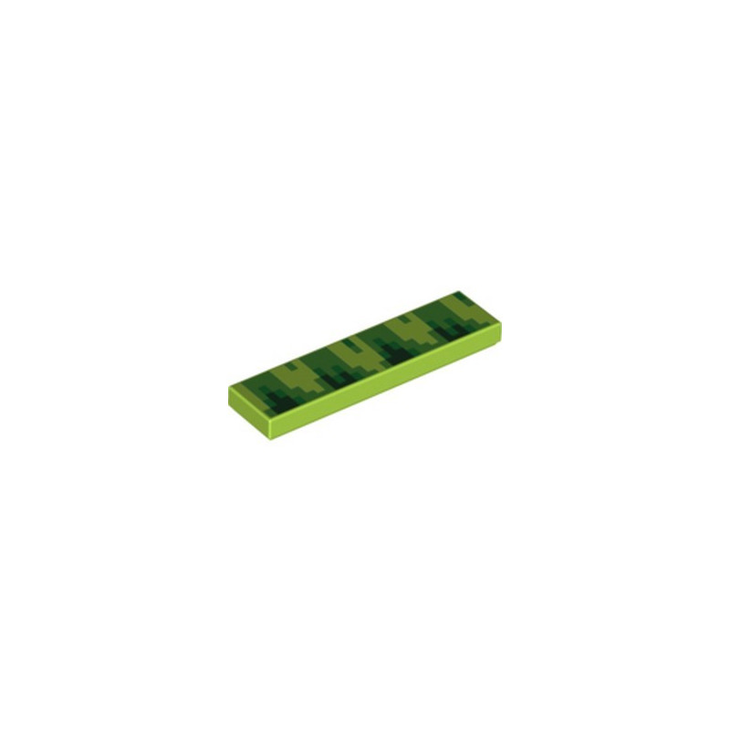 LEGO 6372160 PLATE LISSE 1X4 IMPRIMEE - BRIGHT YELLOWISH GREEN