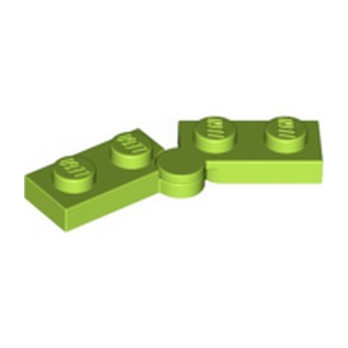 LEGO 6416707 HINGE PLATE 1X2 - BRIGHT YELLOWISH GREEN