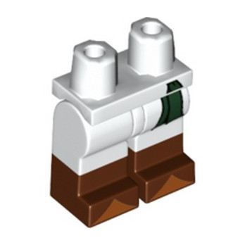 LEGO 6159525 JAMBE IMPRIME - BLANC / REDDISH BROWN