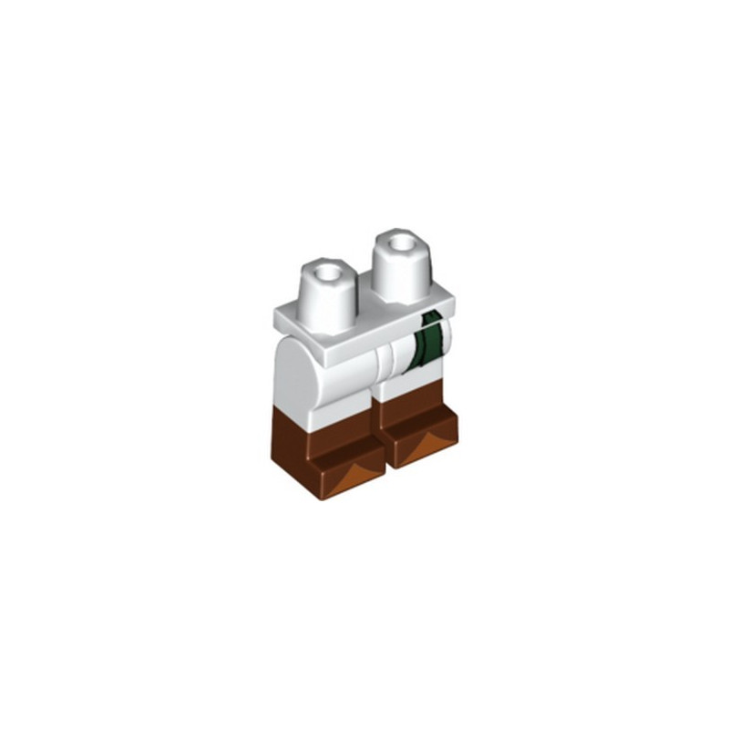 LEGO 6159525 PRINTED LEGS - WHITE / REDDISH BROWN