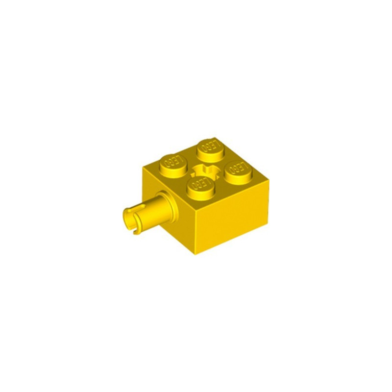 LEGO 623224 BRIQUE 2X2 W. SNAP AND CROSS - JAUNE