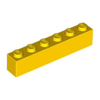 LEGO 300924 BRIQUE 1X6 - JAUNE