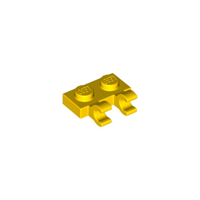 LEGO 6337231 PLATE 1X2 W/HOLDER, VERTICAL - JAUNE