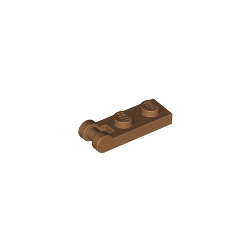 LEGO 6167699 PLATE 1X2 W/SHAFT Ø3.2 - MEDIUM NOUGAT