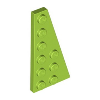 LEGO 6146953 RIGHT PLATE 3X6 W. ANGLE - BRIGHT YELLOWISH GREEN