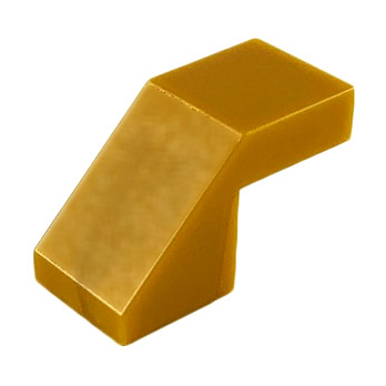 LEGO 6287530 TUILE 1X2 45° - WARM GOLD