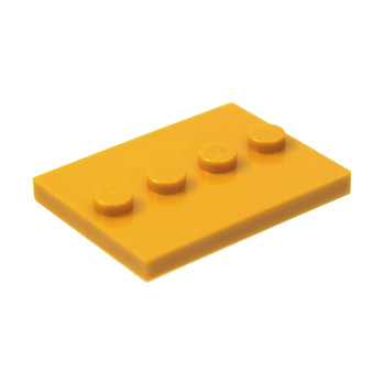 LEGO 6350055 PLATE 3X4 WITH 4 KNOBS - WARM GOLD
