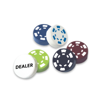 Lot of 6 Poker chips printed on Lego® 1X1 round brick
