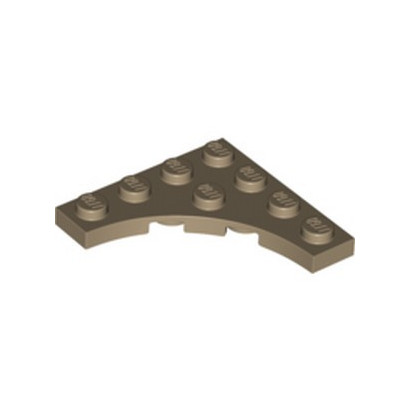 LEGO 6328338 PLATE 4X4 ROND INV - SAND YELLOW