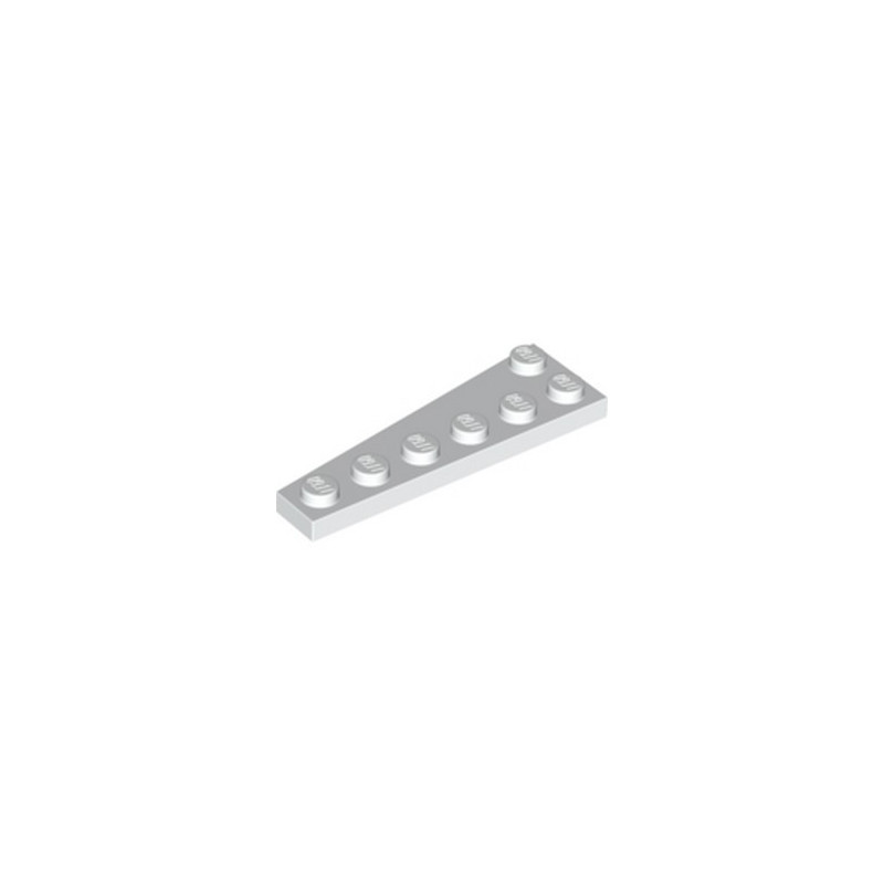 LEGO 6392746 RIGHT PLATE, 2X6 - WHITE