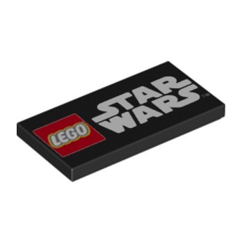 LEGO 6388259 TILE 2X6 PRINTED STAR WARS - BLACK