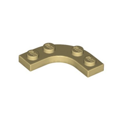 LEGO 6397561 PLATE 3X3, 1/4 CERCLE - BEIGE